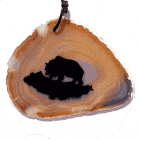 Grizzly Bear Agate Windchime