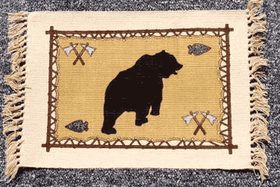 Wilderness Style Wildlife Bear Placemat Set