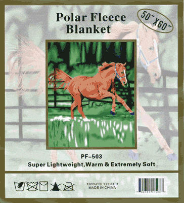 Running Horse Polar Fleece Blanket